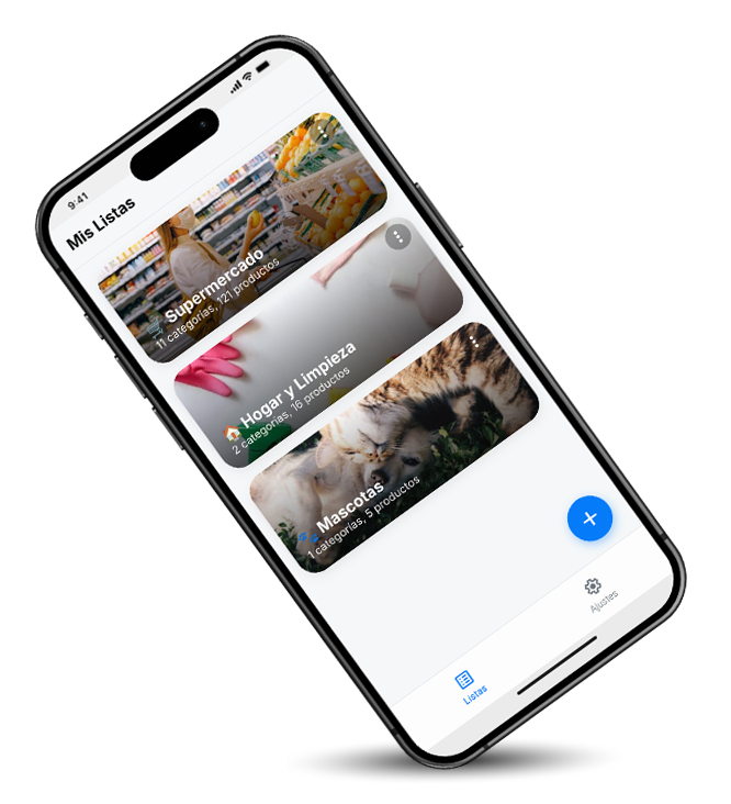 Mockup de la App Lista de la Compra en un smartphone